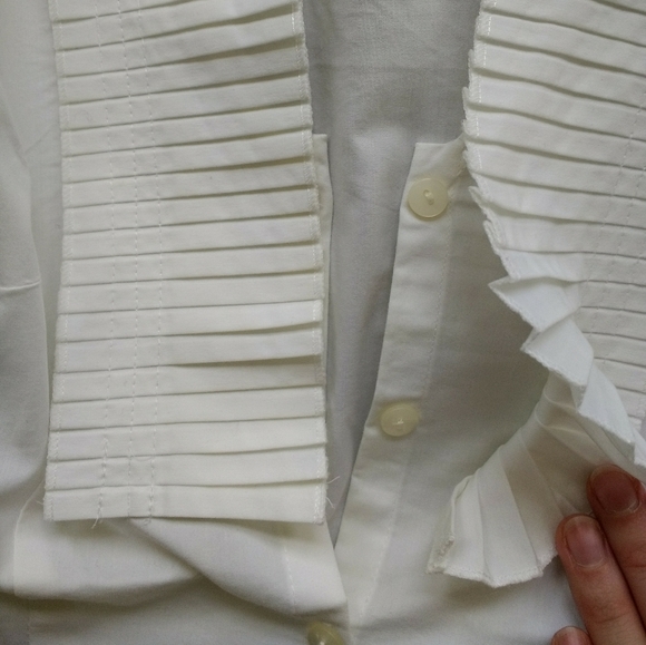 VTG Ann Taylor Loft tuxedo shirt - Picture 3 of 5